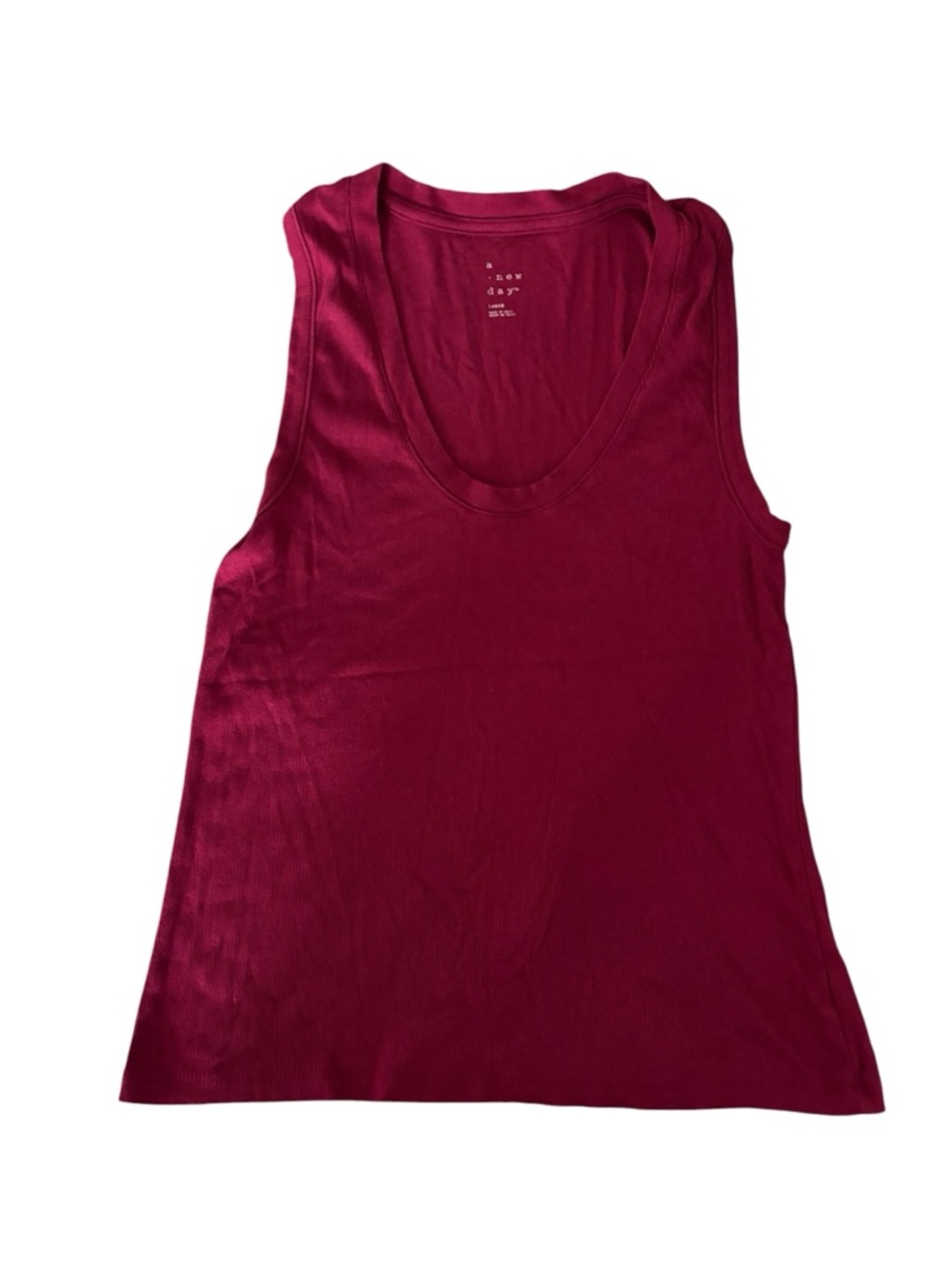 a new day Burgundy Scoop Neck Tank Top